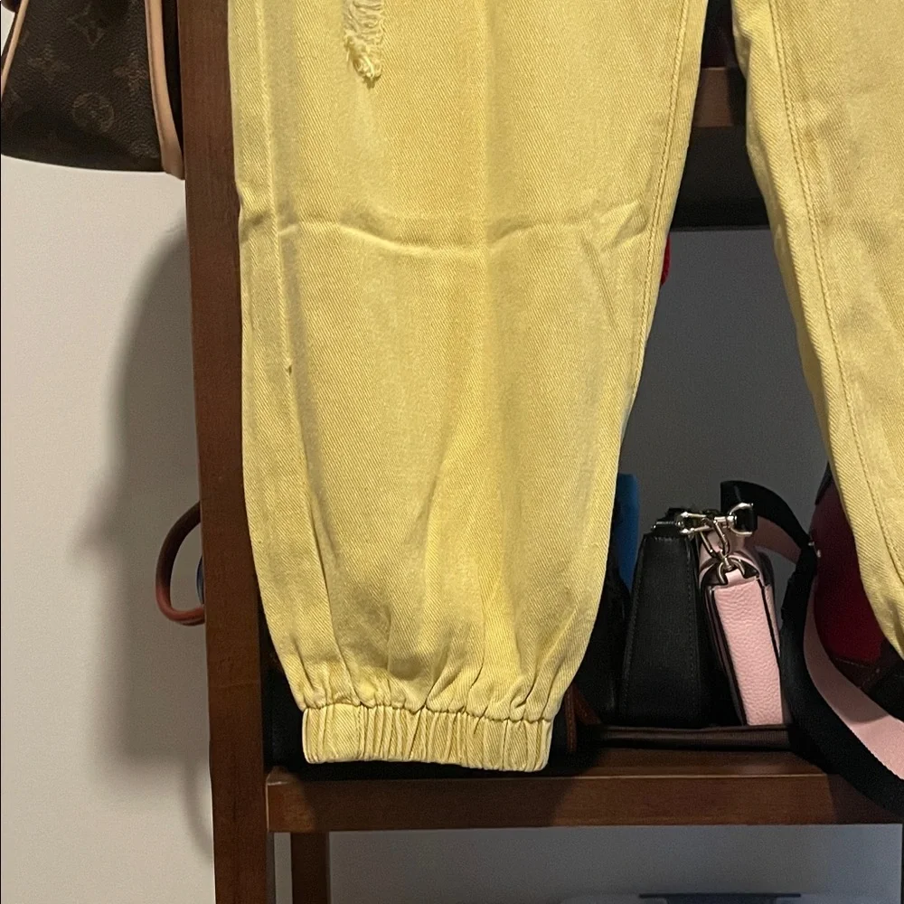 POL YELLOW Distressed baggy pants - Picture 4 of 14